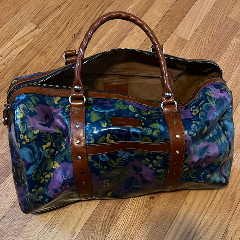 Patricia Nash leather duffle bag